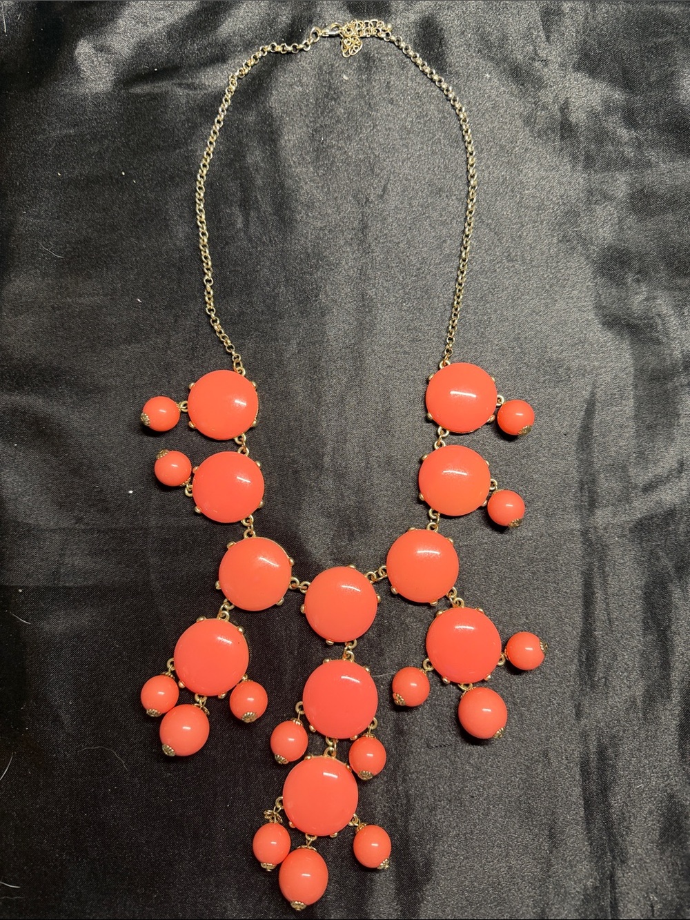 Coral Statement Bib Necklace - Unbranded
